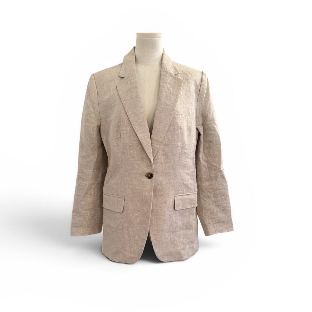 Banana Republic Beige Flex Linen Blazer NWT Size 8
